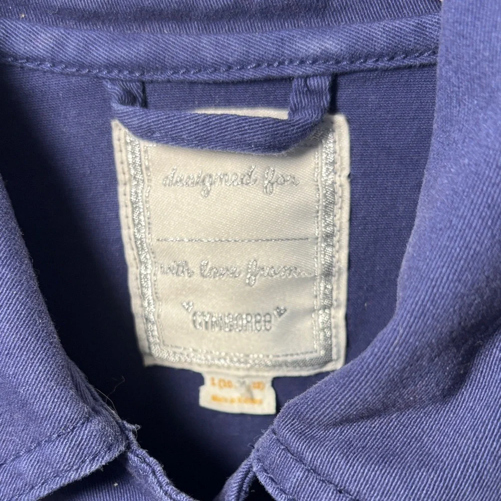 Gymboree Navy Jean Jacket with Asymmetrical Zipper -248sku